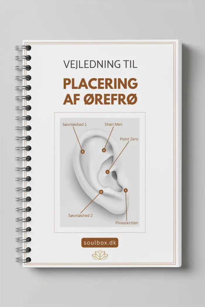 Vejledningen til placering af ørefrø viser dig, hvordan du i praksis placerer ørefrøene på dine ører