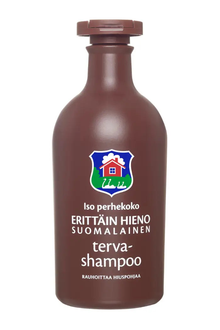 Terva shampoo er en 500 ml tjæreshampoo, der anvendes mod eksem, skæl, psoriasis og andre problemer i hovedbunden